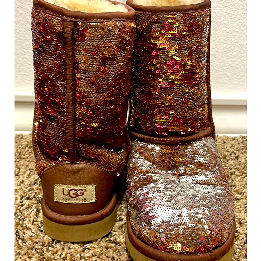Brown Sequin Womens Uggs